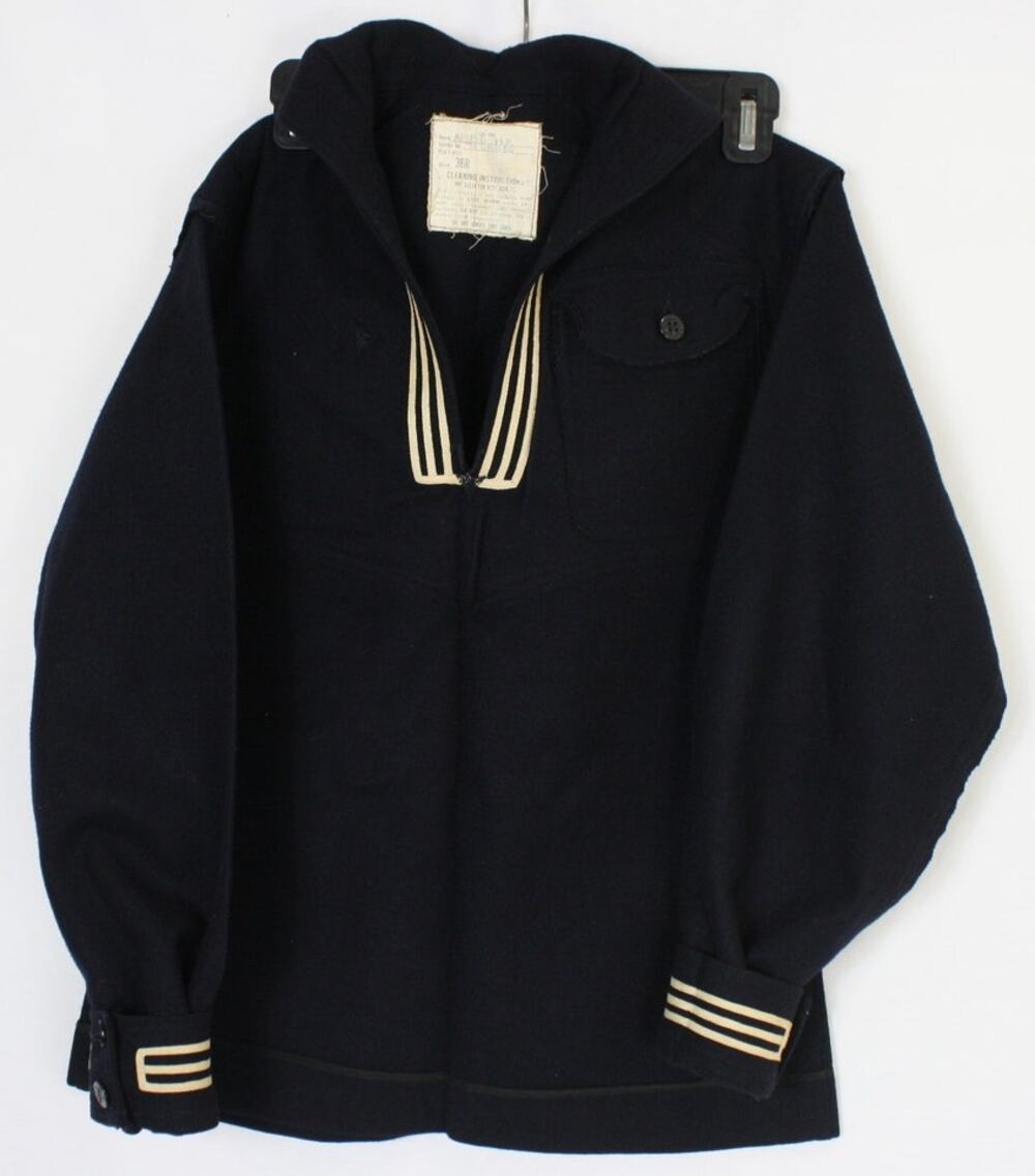 Vintage US Navy Crackerjack Jumper Vietnam Era Wool Sailor Top 36R